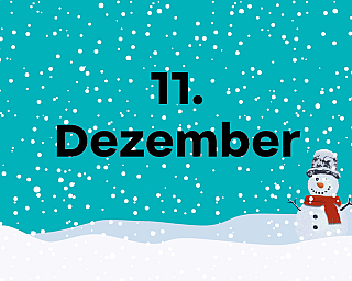 Schneelandschaft in der "11. Dezember" steht.