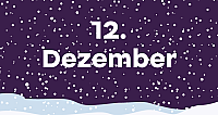 Schneelandschaft in der "12. Dezember" steht.