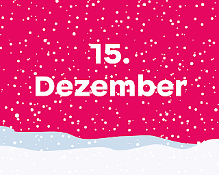 Schneelandschaft in der "15. Dezember" steht.