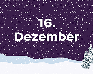Schneelandschaft in der "16. Dezember" steht.