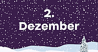 Schneelandschaft in der "2. Dezember" steht.