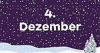 Schneelandschaft in der "4. Dezember" steht.