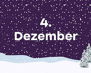 Schneelandschaft in der "4. Dezember" steht.