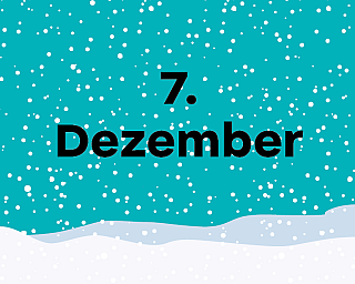 Schneelandschaft in der "7. Dezember" steht.