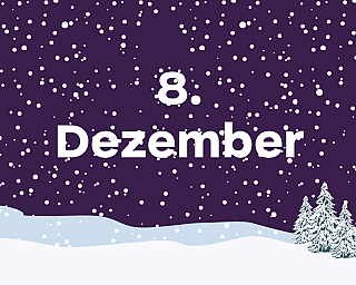 Schneelandschaft in der "8. Dezember" steht.