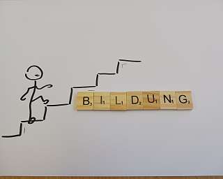 Bildung auf der Treppe